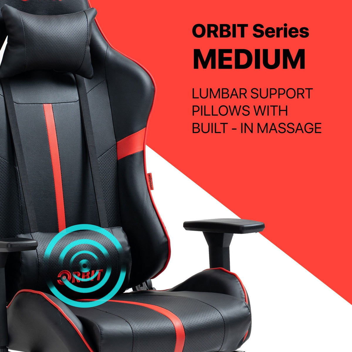 Gaming chair with discount built in massager